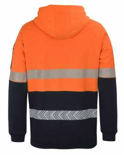 1/2 Zip Cotton Back Hoodie Hi Vis